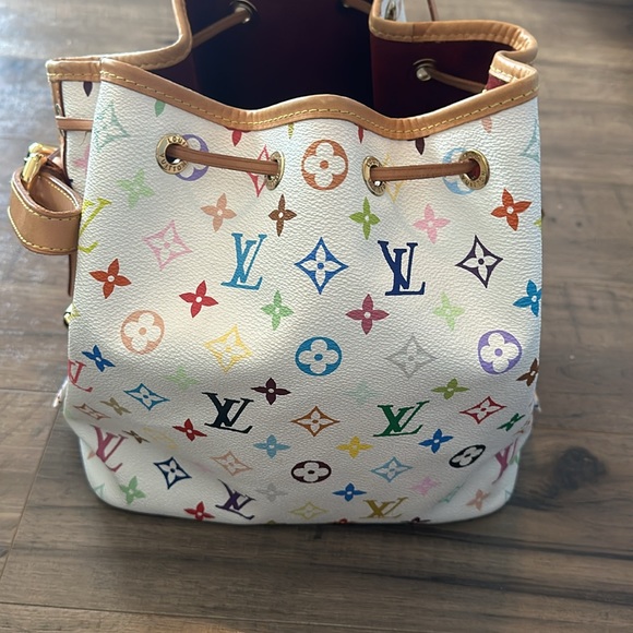 Louis Vuitton Monogram Multicolor Blanc Petite Noe Bucket Bag - Picture 2 of 9